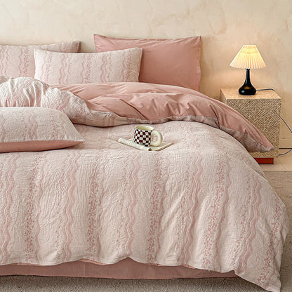 Ownkoti Shabby Chic Cotton Gauze Bedding Set(4PCS) - image 7