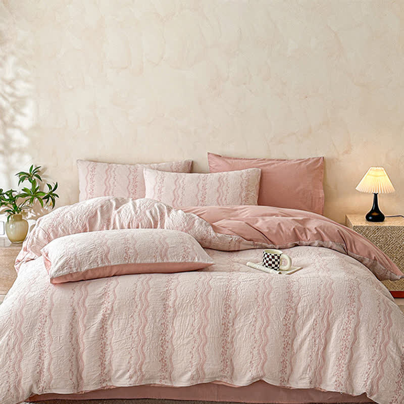 Ownkoti Shabby Chic Cotton Gauze Bedding Set(4PCS) - image 8