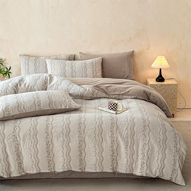 Ownkoti Shabby Chic Cotton Gauze Bedding Set(4PCS) - image 14