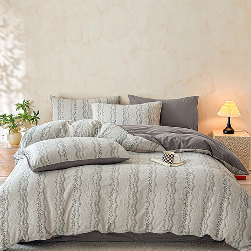 Ownkoti Shabby Chic Cotton Gauze Bedding Set(4PCS) - image 2