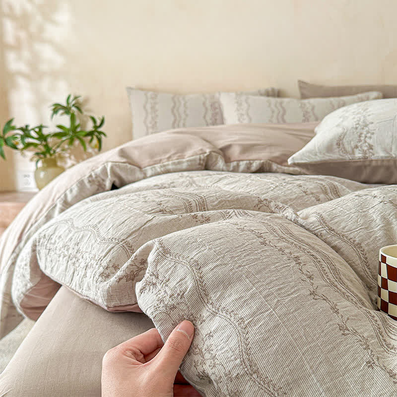 Ownkoti Shabby Chic Cotton Gauze Bedding Set(4PCS) - image 16
