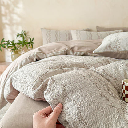 Ownkoti Shabby Chic Cotton Gauze Bedding Set(4PCS) - image 16