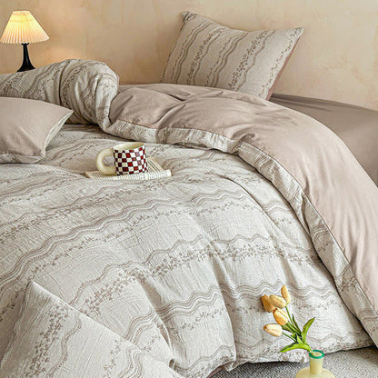 Ownkoti Shabby Chic Cotton Gauze Bedding Set(4PCS) - image 15