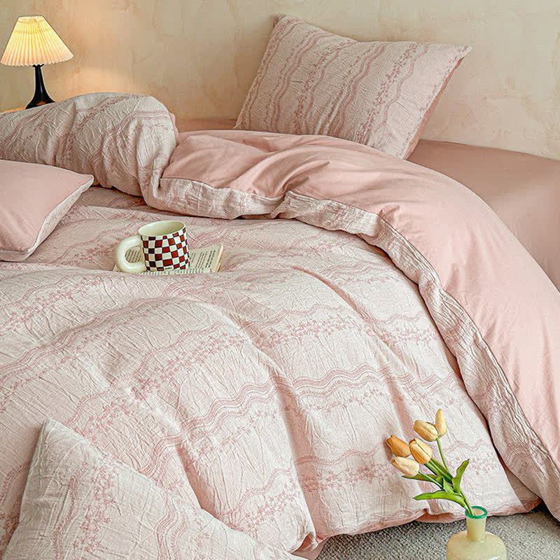 Ownkoti Shabby Chic Cotton Gauze Bedding Set(4PCS) - image 9