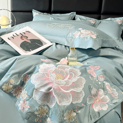 Ownkoti Floral & Butterfly Embroidered Cotton Bedding Set(4PCS) - image 8