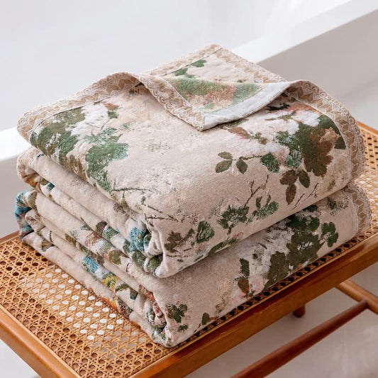Ownkoti Cottagecore Floral Cotton Gauze Quilt Blanket - image 0