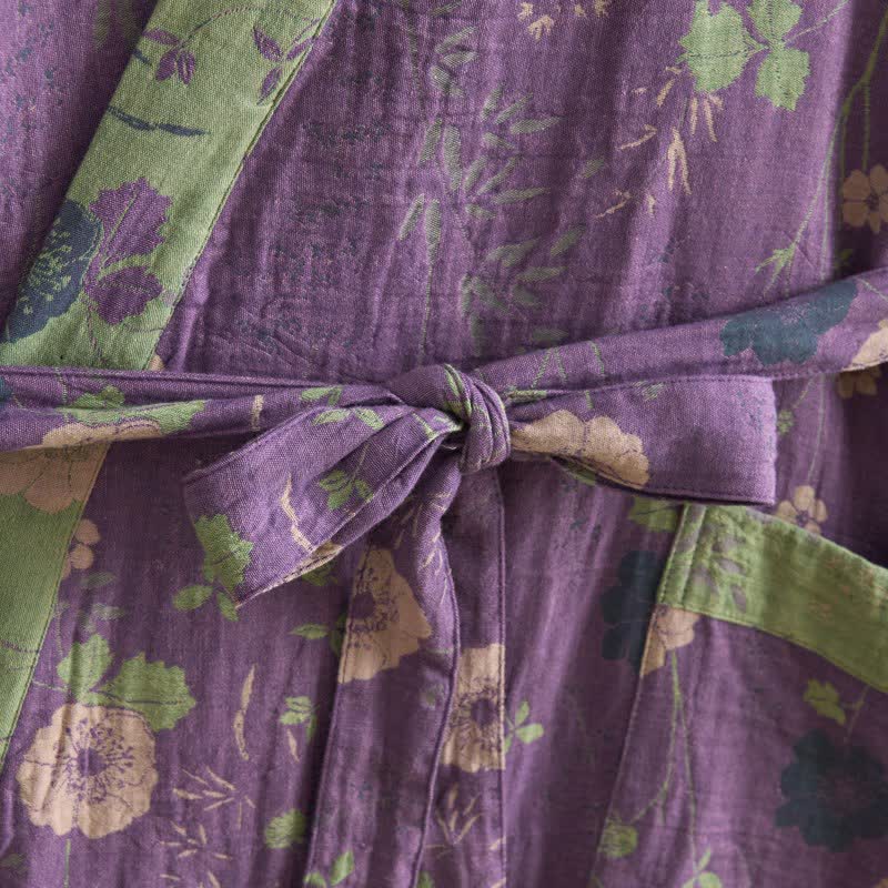 Ownkoti Garden Floral Organic Cotton Kimono Robe - image 13