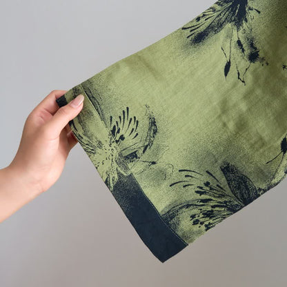 Ownkoti Watercolor Floral Organic Cotton Kimono Robe - image 25