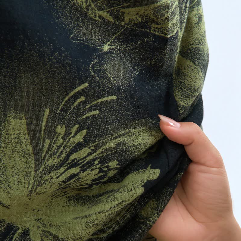 Ownkoti Watercolor Floral Organic Cotton Kimono Robe - image 19