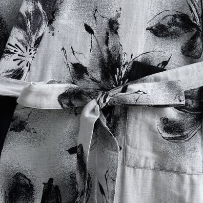 Ownkoti Watercolor Floral Organic Cotton Kimono Robe - image 35