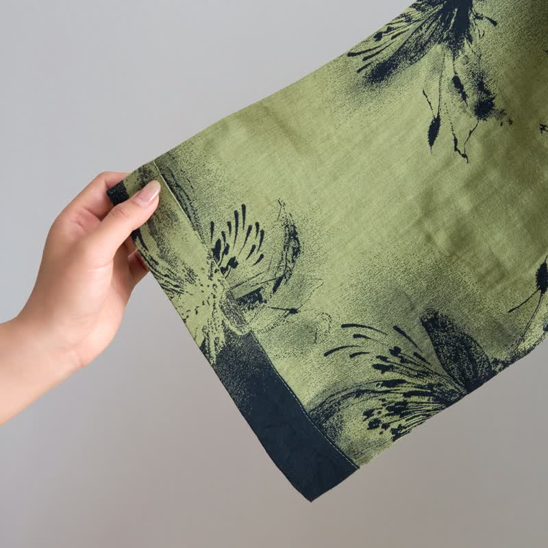 Ownkoti Watercolor Floral Organic Cotton Kimono Robe - image 23