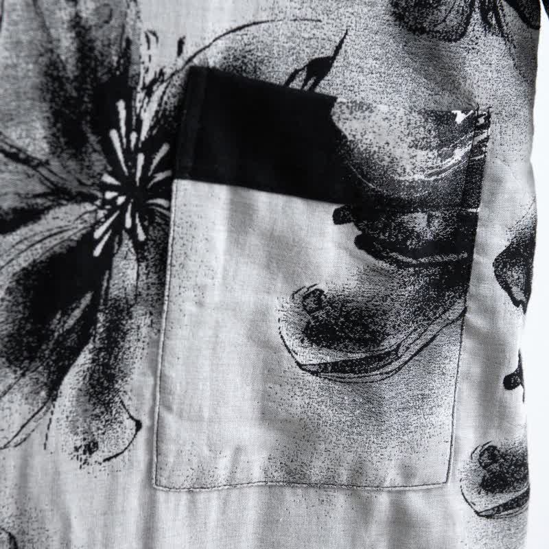 Ownkoti Watercolor Floral Organic Cotton Kimono Robe - image 34