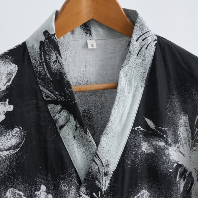 Ownkoti Watercolor Floral Organic Cotton Kimono Robe - image 27