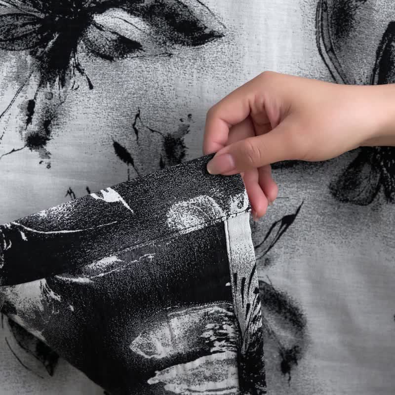 Ownkoti Watercolor Floral Organic Cotton Kimono Robe - image 36