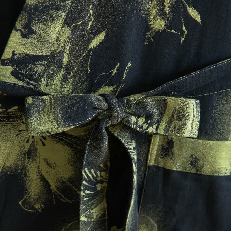 Ownkoti Watercolor Floral Organic Cotton Kimono Robe - image 18
