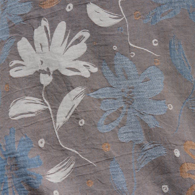 Ownkoti Gray Floral Cotton Gauze Kimono Robe - image 8
