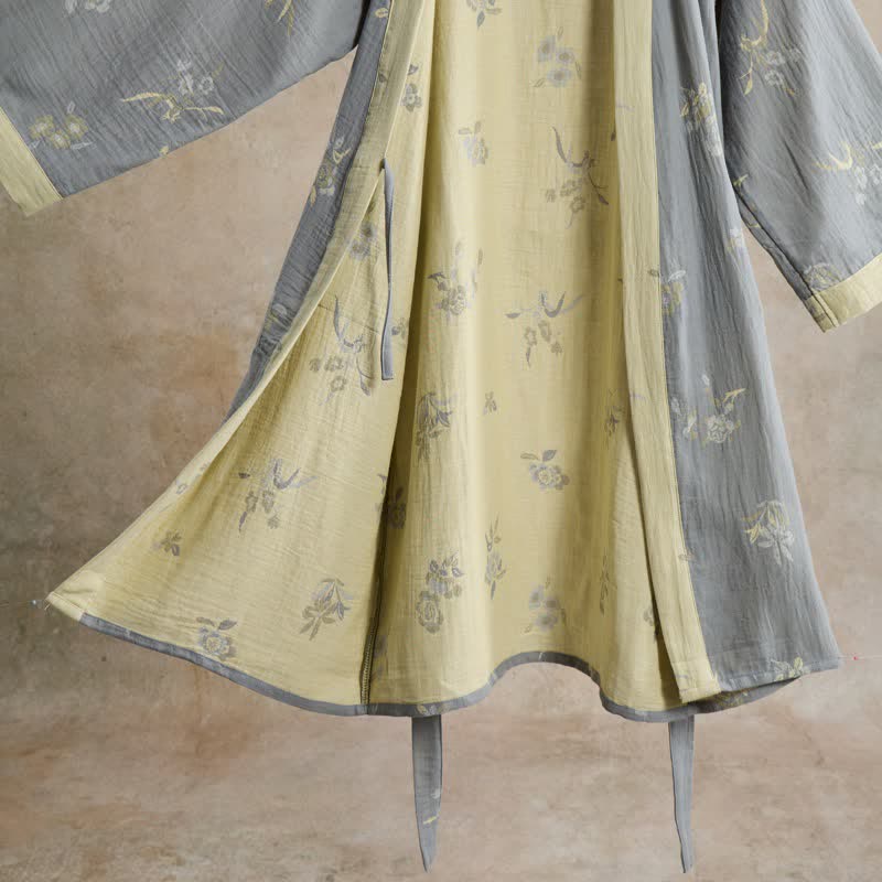 Ownkoti Elegant Floral Cotton Gauze Kimono Robe - image 3