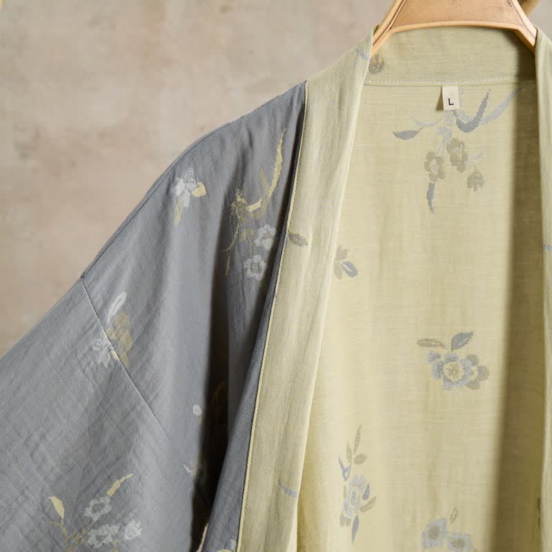 Ownkoti Elegant Floral Cotton Gauze Kimono Robe - image 6