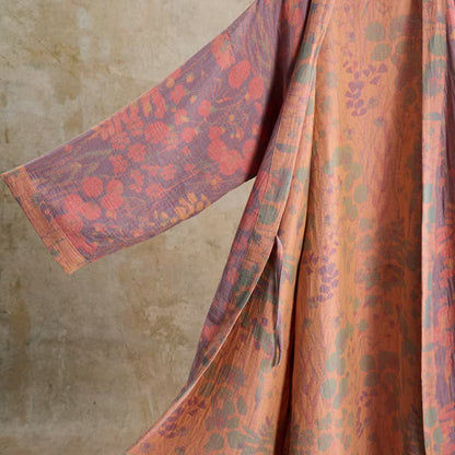 Ownkoti Artistic Botanical Cotton Gauze Kimono Robe - image 4