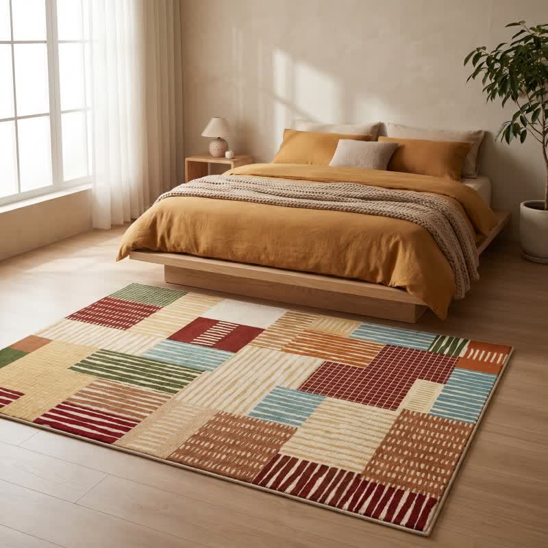 Ownkoti Modern Striped Patchwork Area Rug - image 3