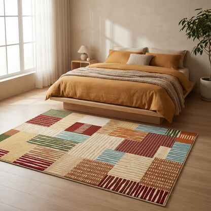 Ownkoti Modern Striped Patchwork Area Rug - image 3