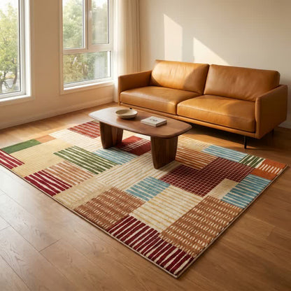 Ownkoti Modern Striped Patchwork Area Rug - image 2