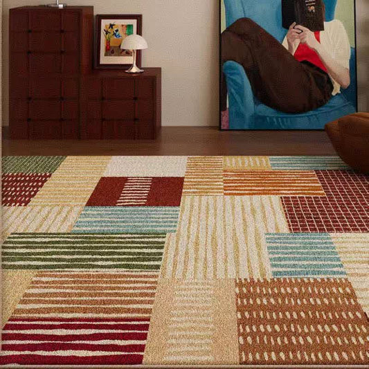 Ownkoti Modern Striped Patchwork Area Rug - 79"W × 118"L - image 0