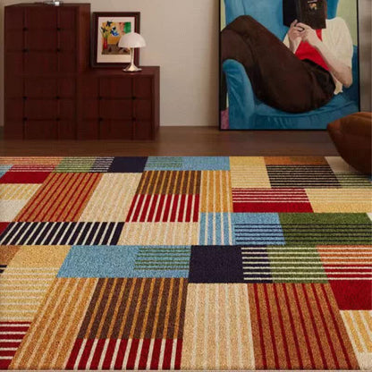 Ownkoti Striped Patchwork Geometric Area Rug - 79"W×118"L - image 0