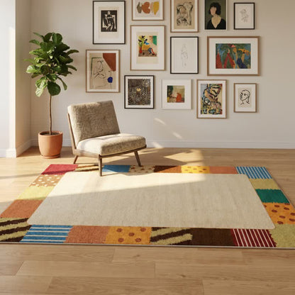 Ownkoti Retro Border Patchwork Area Rug - image 1