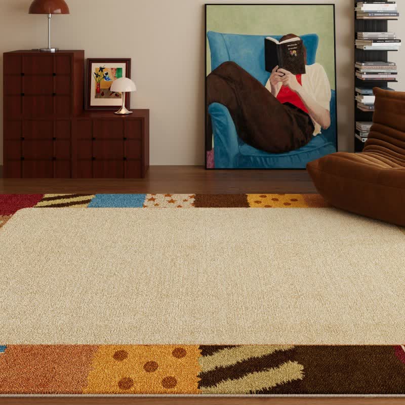 Ownkoti Retro Border Patchwork Area Rug - 79"W × 118"L - image 0