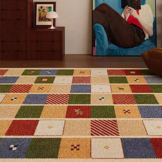 Ownkoti Colorful Patchwork Checkered Area Rug - 79"W×118"L - image 0