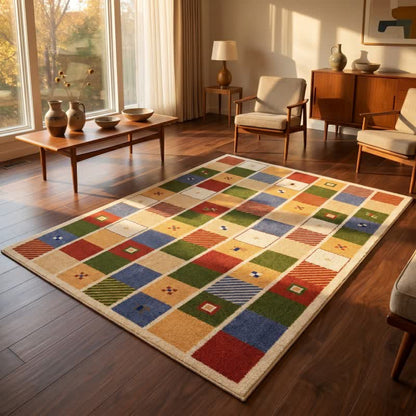 Ownkoti Colorful Patchwork Checkered Area Rug - image 2