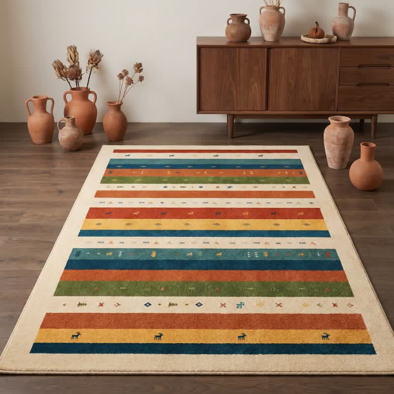 Ownkoti Colorful Tribal Stripe Area Rug - image 1