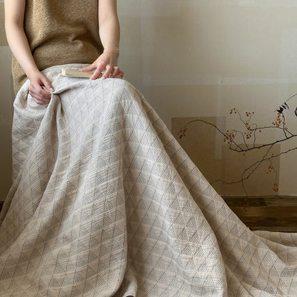 Ownkoti Neutral Minimalist Geometric Diamond Cotton Quilt - image 4