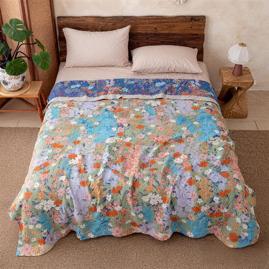 Ownkoti Spring Florals Multicolor Gauze Quilt - Queen - image 0