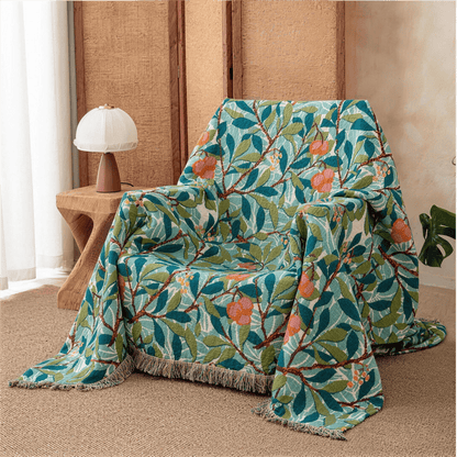 Ownkoti Vintage Botanical Fringed Reversible Gauze Quilt - image 1