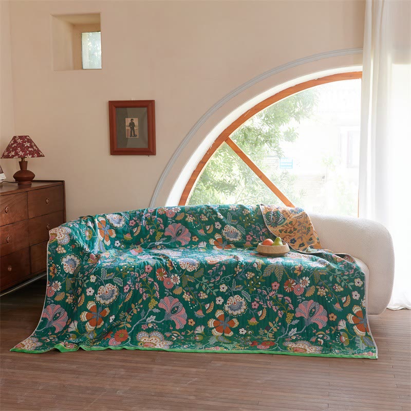 Ownkoti Farmhouse Botanical Reversible Gauze Quilt - image 3