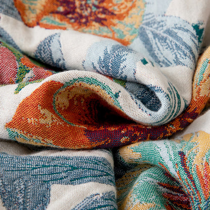 Ownkoti Vintage Tropical Floral  Reversible Gauze Quilt - image 3