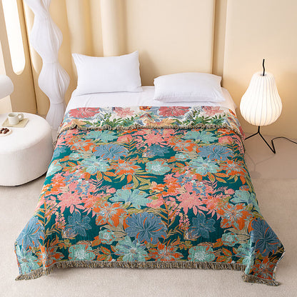 Ownkoti Vintage Tropical Floral  Reversible Gauze Quilt - image 1