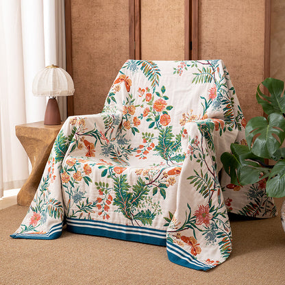 Ownkoti Vintage Vine Floral Reversible Gauze Quilt - image 1