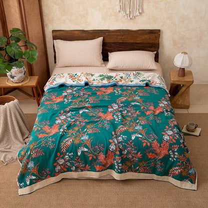 Ownkoti Vintage Vine Floral Reversible Gauze Quilt - image 2
