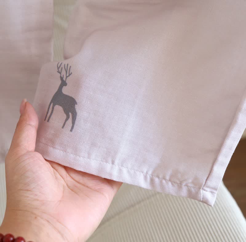 Ownkoti Couple Matching Deer Cotton Loungewear Set - image 12