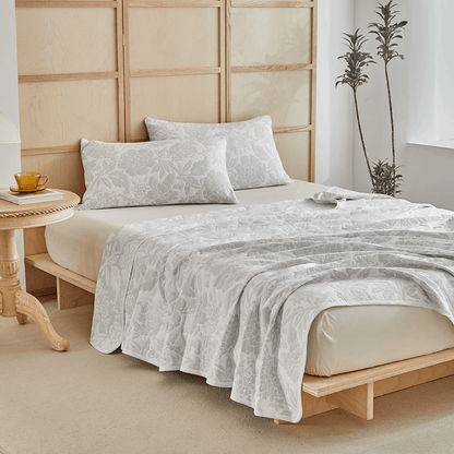 Ownkoti Cotton Simple Peony Jacquard Bedding Set - image 1