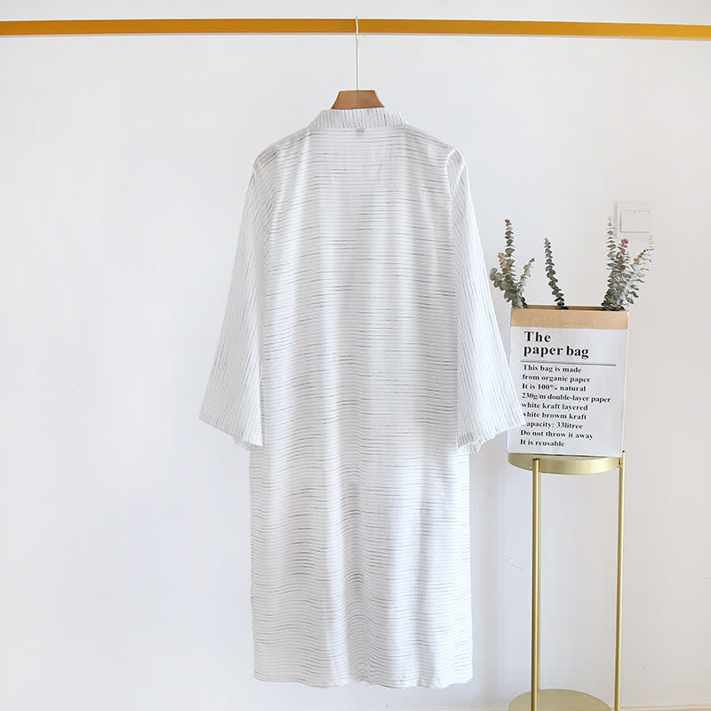 Ownkoti Unisex Cotton Gauze Kimono Lounge Robe - image 4