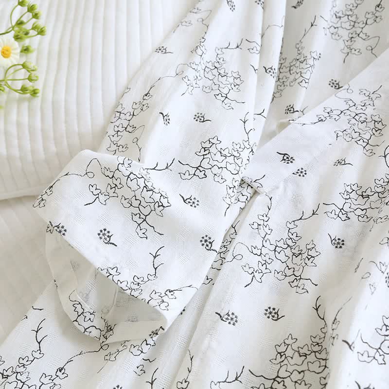 Ownkoti Unisex Floral Cotton Kimono Lounge Robe - image 6