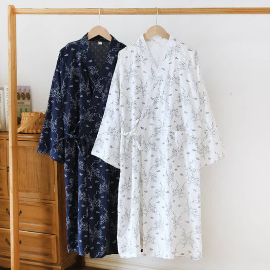 Ownkoti Unisex Floral Cotton Kimono Lounge Robe - image 0