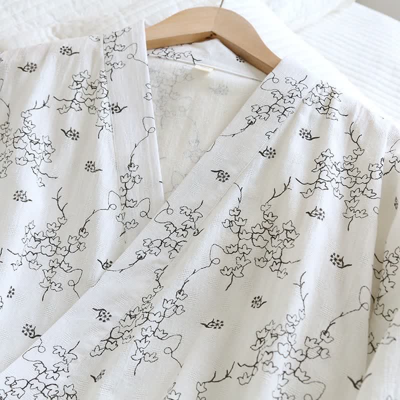 Ownkoti Unisex Floral Cotton Kimono Lounge Robe - image 5