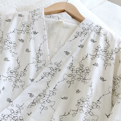 Ownkoti Unisex Floral Cotton Kimono Lounge Robe - image 5