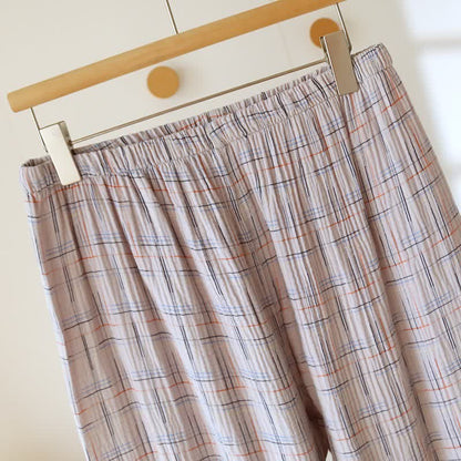 Ownkoti Colorful Stripe Check Cotton Matching Pajamas - image 22