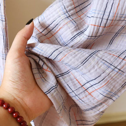 Ownkoti Colorful Stripe Check Cotton Matching Pajamas - image 23
